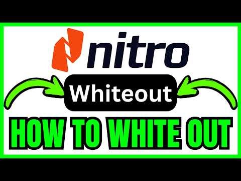 How To WHITE OUT In Nitro PDF (QUICK & EASY) 2026