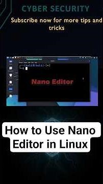 How to edit a text file in Linux terminal? @cyberskills1