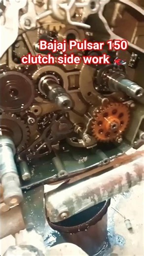 Bajaj Pulsar 150 clutch side work#motorcycle #youtuber