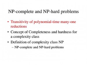 NP-complete and NP-hard problems - SlideServe