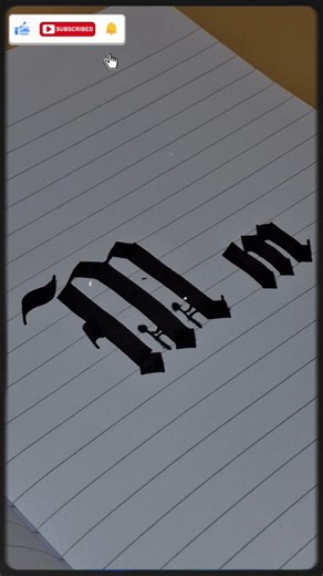 How to write alphabet "M" in Gothic calligraphy #calligraphy #handwriting #gothic