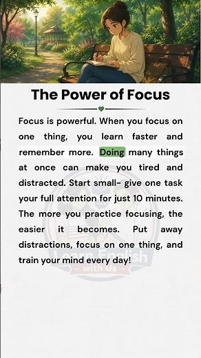 The Power of Focus ✨ | Easy English Story | English Reading and Speaking Practice | #easyenglish