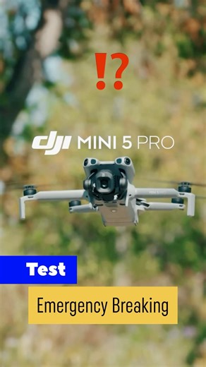 DJI MINI 5 pro emergency brake test🥵#dji #djimini5pro #drone #tech #diy
