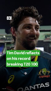 22K views · 675 reactions | Tim David reflects on his maiden T20 100 that came off just 37 deliveries - the fastest ever by an Aussie. | ABC Sport | Facebook