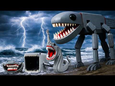 Lego Mythical Creature: BIRTH to DEATH Behemoth vs Sea Monsters Compilation