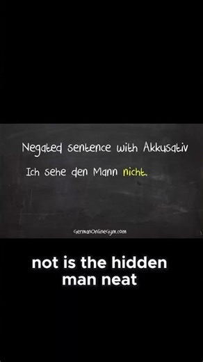 How Negation Works with the Accusative Case in German Sentences!
