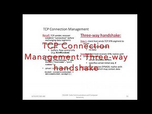 TCP Connection Management: Three-way handshake