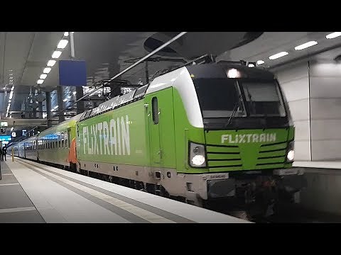 Flixtrain with BR 182 Taurus in Berlin Central Station