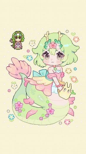 Redraw of my character in Sun Haven! Im literally obsessed with the game 😭 Anyone here played it? ☀️🌷 #sunhaven #pixelart #pixelartanimation #aseprite