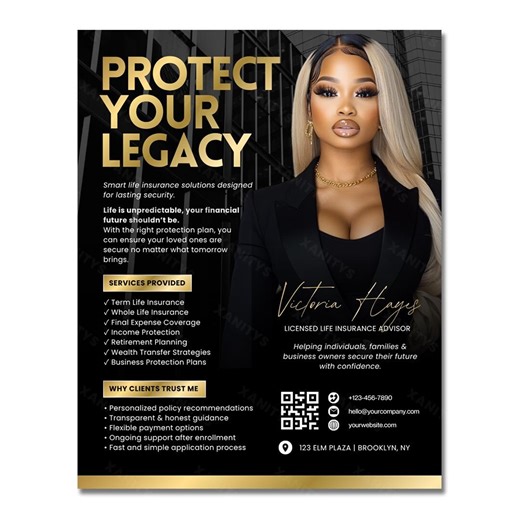 Life Insurance Agent Flyer, Financial Advisor Flyer, Insurance Agent Templates, Insurance Marketing - Etsy