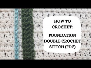How To Crochet: Foundation Double Crochet Stitch (FDC) | Tutorial, DIY, Beginner Crochet, Easy 👋