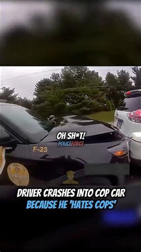 Driver Crashes Into Cop Car Because He 'Hates Cops' 😳