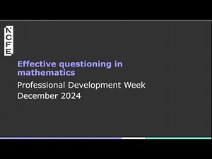 Effective questioning in maths