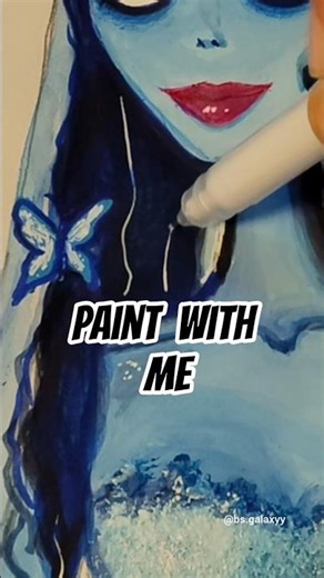 Painting Corpse Bride 💙✨ #shorts #art#trending#painting #artist#anime#corpsebride