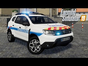 FS19 - Dacia Duster Municipal POLICE - Car mod for Farming Simulator 2019