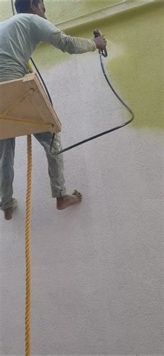 🖌️outdoor wall paint spray machine //Asian Paint in -stnt8//বাইরে দেয়ালে রং করা 🖌️🖌️🖌️🖌️