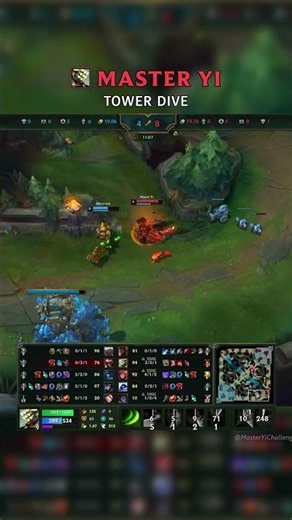 Master Yi TOWER DIVE | KR Grandmaster Patch 26.14 #shorts