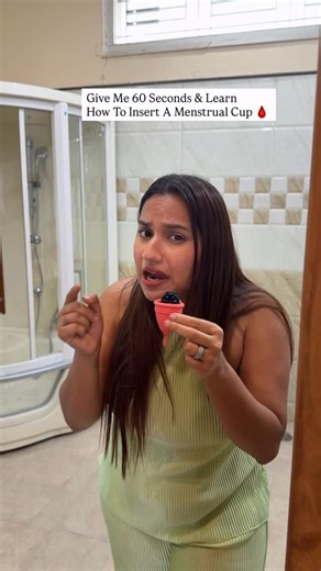 Simran Jain | 🩸 How to Insert a Menstrual Cup 1️⃣ Wash your hands & cup 🧼 – Clean hands = stress-free insertion. 2️⃣ Fold the cup 🤏 – Try C-fold or... | Instagram