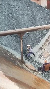 Unloading Of Cargo From A Ship, With Rocks Flying Everywhere | Relaxing video