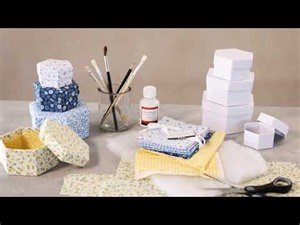 How to decorate boxes with fabric decoupage