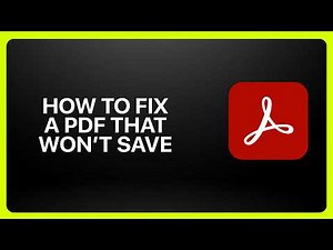 How To Fix a PDF That Won't Save in Adobe Acrobat! Tutorial
