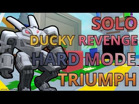 SOLO DUCKY REVENGE HARD MODE TRIUMPH | ROBLOX Tower Defense Simulator