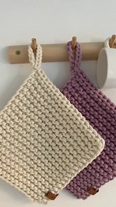 Knitted Cotton Rope Trivet With Hanger, Minimalist Hanging Potholder, Handwoven Trivet for Hot Dishes, Farmhouse Kitchen Decor. - Etsy