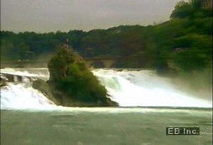 Rhine Falls, near Schaffhausen, Switzerland, observed | Britannica