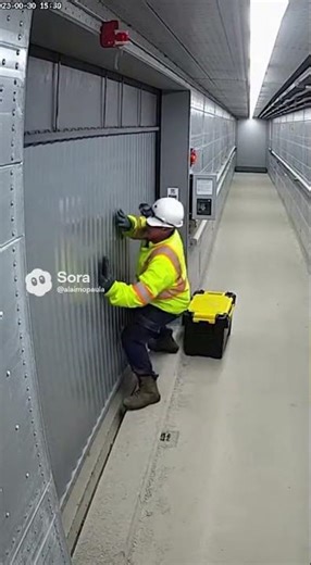 CCTV Captures Technician Sealed Inside Automated Tunnel… System Didn’t Stop