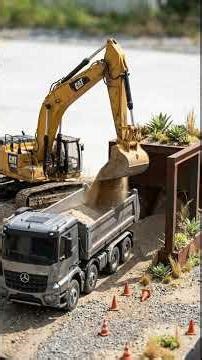 RC Hydraulic Excavator: 1:14 Scale Desert Construction | RC Construction Vehicles #automobile