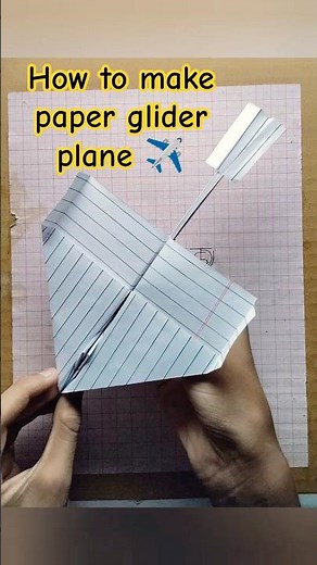 How to make paper glider plane.
