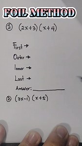 67K views · 803 reactions | Foil Method #fbreelsvideoviral #mathhacks #mathtutor | Mathematics Tutorial | Facebook