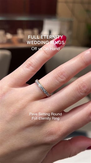 Off hand vs On hand Eternity Rings #eternity #ring #wedsingringa