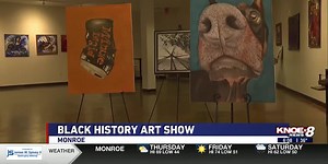 Black history art display in Monroe museum