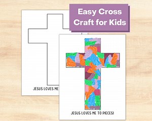 Easy Easter Cross Craft for Kids | Simple Sunday School Craft for Toddlers and Preschool - Etsy