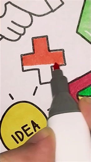 complete a colouring page ✅💕#asmr #satisfyingpages #shorts #shortsfeed