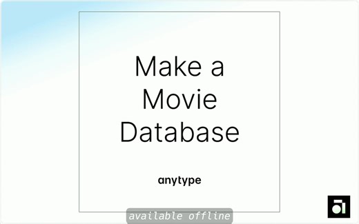 Anytype教程(EN)——Make a Movie Database