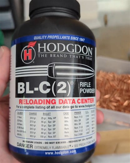 2.1K views · 141 reactions | Thanks for the love @cavemancredo2020. Who else is running BL-C(2) for their .223 loads? #Hodgdon #HodgdonPowder #TheGunpowderPeople #TheBrandThatsTrue ***NO SALES THROUGH SOCIAL MEDIA*** | Hodgdon Powder | Facebook
