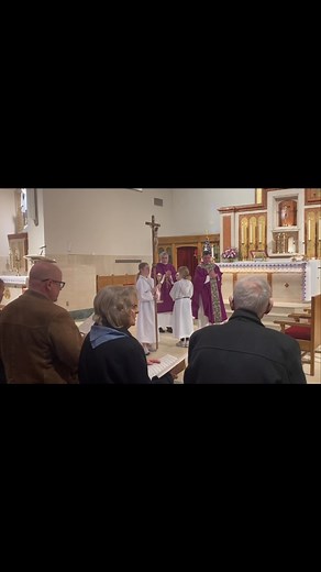 Grace, Abby and Charlotte all serving their first mass together this morning. | Phil Graham