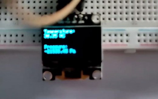 ESP32读取大气压强传感器BMP280数值在OLED显示