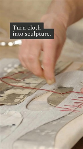 Watch fabric transform into form. Discover fibre sculpture with Tina Marais - join the Soft Revolution waitlist today. | Take Two Art Courses | Facebook