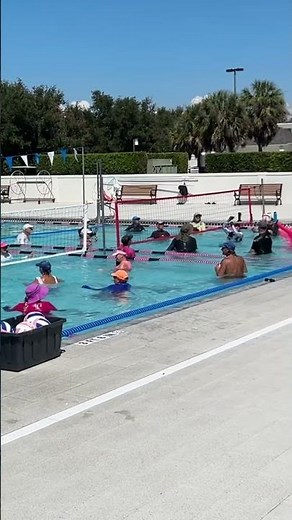 Water Volleyball In A Swimming Pool @The Villages Florida