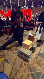 Martial Arts World Record Breaking Attempt | Karate Chop Board Breaking from a Kneeled Position #martialarts #taekwondo #karate #worldrecord #battleofthedragons | Alex Reyes