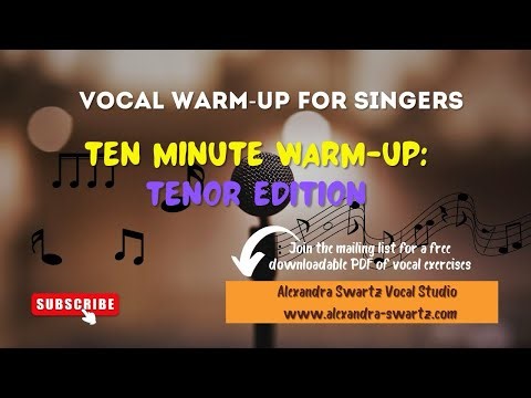 Ten Minute Vocal Warm-Up | Tenor Vocal Range | For All Voices | Singing Exercises