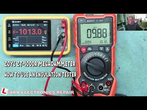 ZOYI ZT-1000R Insulation Tester Meter Megohmmeter Test & Review : How To Use A Megger PAT Tester