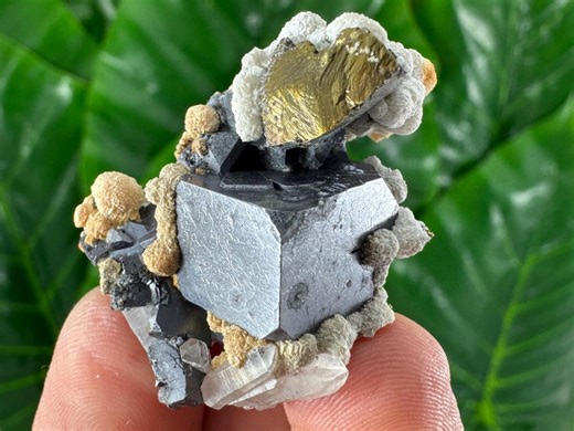 Galena, Calcite, Chalcopyrite and Quartz Mineral Specimen, Bulgaria,n175 (3.8x2.8cm) - Etsy