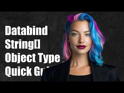 How do I databind an object of the String[] type?