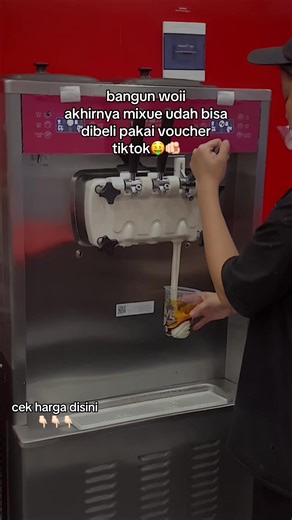 jangan sampai ketinggalan voucher tiktok mixue woii langsung ambil vouchernya di tag lokasi🫵🏻 #promomakanharian #mixue #mixueindonesia #foodie #icecream