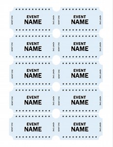 Editable Event Tickets Template: Concert, Raffle, Party (instant Download) - Etsy