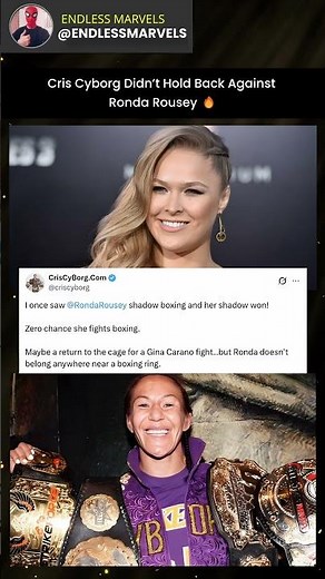 Cris Cyborg Didn’t Hold Back Against Ronda Rousey 🔥 #ufc